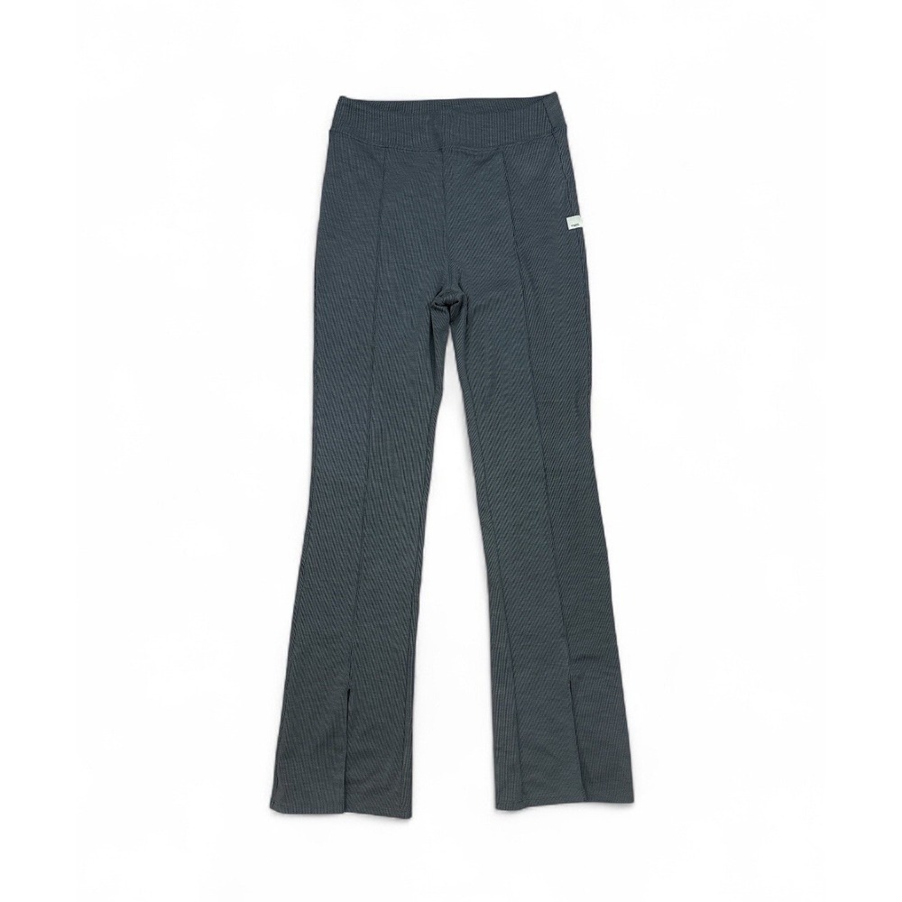 Vuori Lux Rib Split Bootcut Leggings Gray Womens MEDIUM High Rise Yoga Pants‎